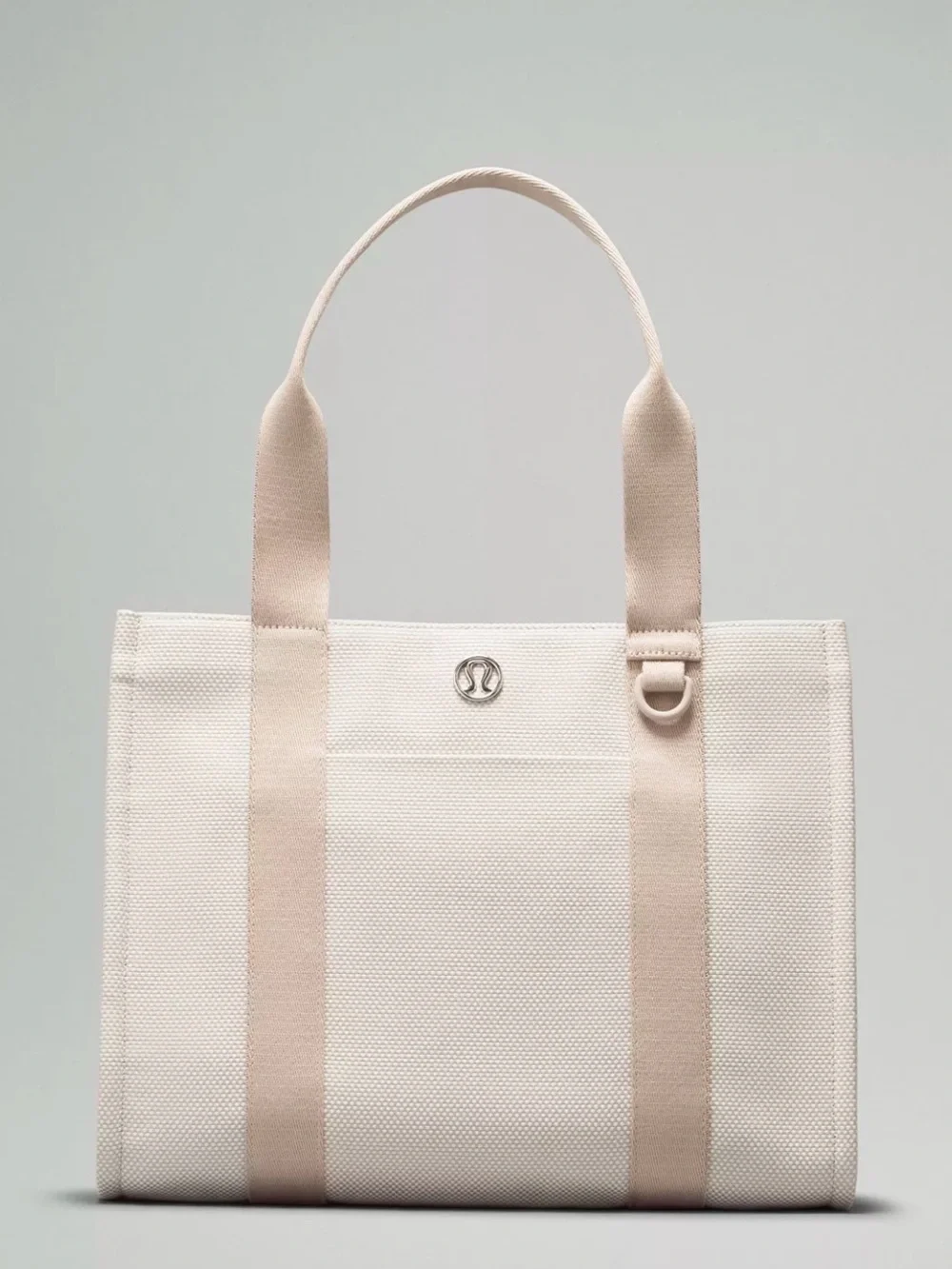 lululemon athletica Canvas Tote in Cream with Blush Straps 10L